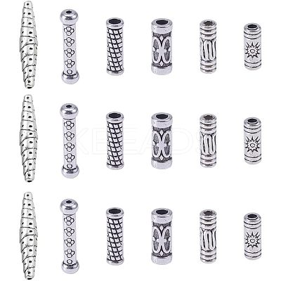 Tibetan Style Alloy Beads TIBEB-NB0001-07-1
