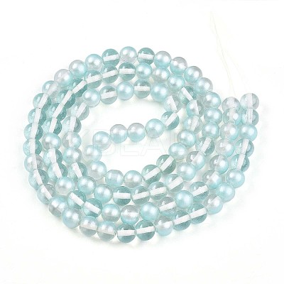 Baking Paint Transparent Glass Beads X1-DGLA-N011-8mm-05-1