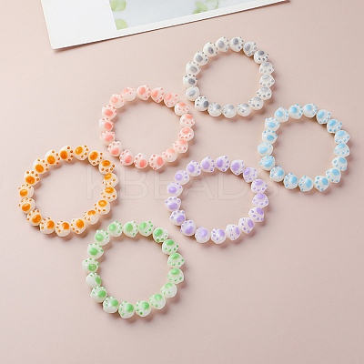 100Pcs Opaque Acrylic Beads OACR-CJ0001-31-1