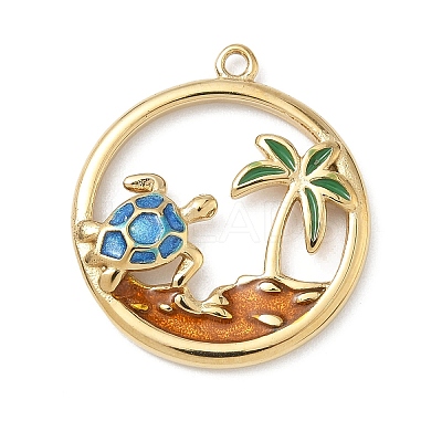 304 Stainless Steel Enamel Pendants STAS-L022-565G-01-1