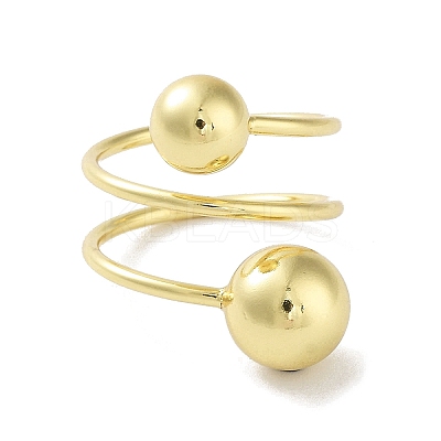Rack Plating Brass Cuff Rings RJEW-D025-06G-1