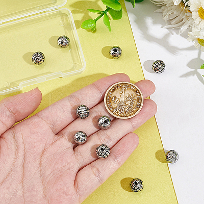 10Pcs 2 Styles 304 Stainless Steel Beads STAS-UN0061-41-1