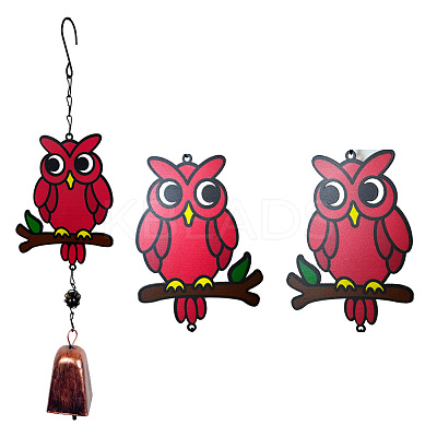 Iron Owl Pendant Decorations PW-WGD10A6-01-1