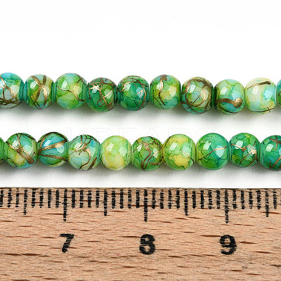 Baking Paint Glass Beads Strands DGLA-N003-4mm-B04-1