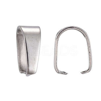 Tarnish Resistant 201 Stainless Steel Snap on Bails STAS-K146-067-3x7mm-1