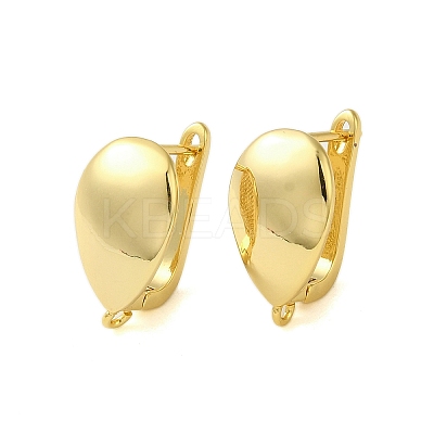 Brass Hoop Earrings Findings KK-B089-38G-1