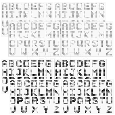 8 Sheets 2 Style Letter A~Z Acrylic Hotfix Rhinestone DIY-CP0012-54A-1