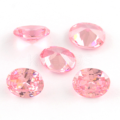 Oval Shaped Cubic Zirconia Pointed Back Cabochons ZIRC-R010-14x10-08-1