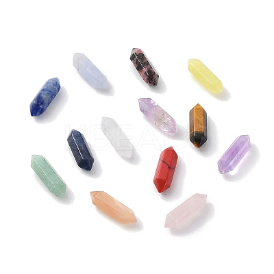 Natural & Synthetic Mixed Gemstone Double Terminated Points Mixed Dyed and Undyed G-G012-03-1