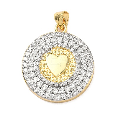 Brass Micro Pave Cubic Zirconia Pendants KK-H539-17B-02-1