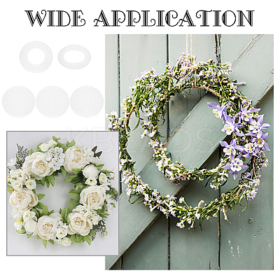 5Pcs Acrylic Round Oval Wreath Boards DIY-WH0570-18-1