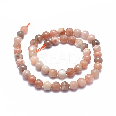Natural Sunstone Beads Strands G-I249-B03-02-1