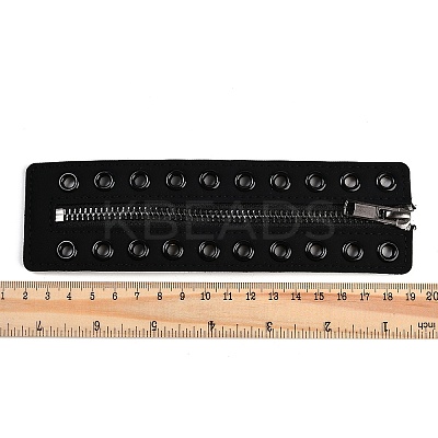 PU Leather Lace-in Boot Zipper Inserts DIY-XCP0003-45-1