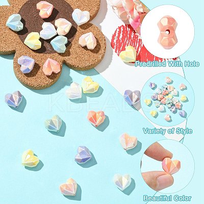 24Pcs 6 Colors Acrylic Imitation Pearl Beads OACR-CJ0002-49-1