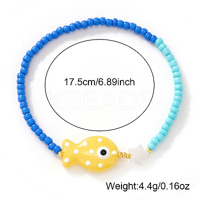 Handmade Porcelain & Resin Beads Stretch Bracelets for Women RS1476-3-1