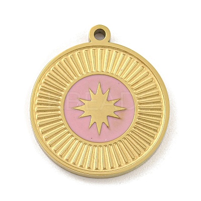316 Surgical Stainless Steel Enamel Pendants STAS-M073-18A-02G-1