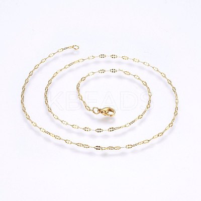 304 Stainless Steel Cable Chains Necklaces MAK-L015-26B-1