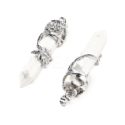 Natural Howlite Big Pointed Pendants G-A172-16H-1