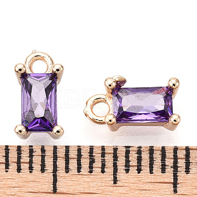 Brass Cubic Zirconia Charms LS-X1-KK-S350-367J-1