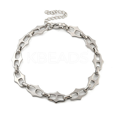 Non-Tarnish 304 Stainless Steel Link Chains Bracelets for Men & Women BJEW-D042-12P-1