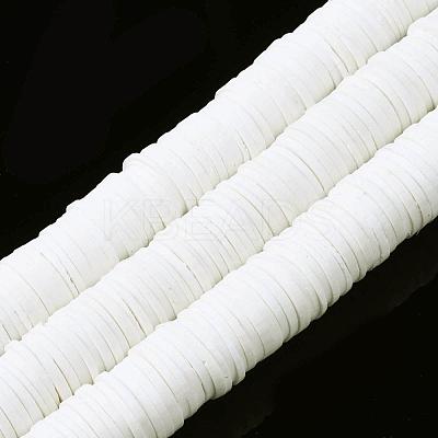 Flat Round Handmade Polymer Clay Beads CLAY-R067-12mm-17-1