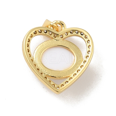 Brass Micro Pave Cubic Zirconia Pendants KK-B059-43G-1