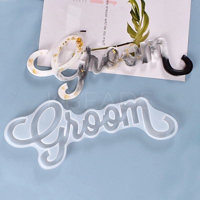 Wedding DIY Word Groom Silicone Molds DIY-K017-08-1