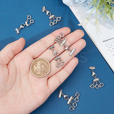 6Pcs 3 Styles 304 Stainless Steel Lobster Claw Clasps FIND-UN00001-1