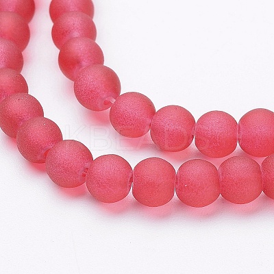 Baking Paint Transparent Glass Bead Strands LS-GLAA-S031-4mm-40-1