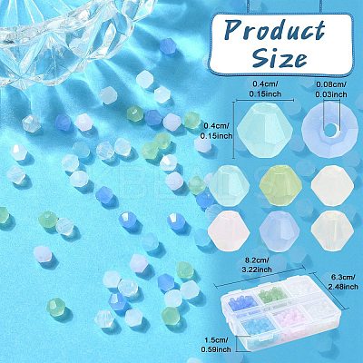600Pcs 6 Colors Imitation Jade Electroplate Glass Beads Strands GLAA-YW0003-28-1