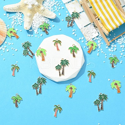20Pcs 4 Styles Alloy Enamel Pendants ENAM-YW0009-39-1