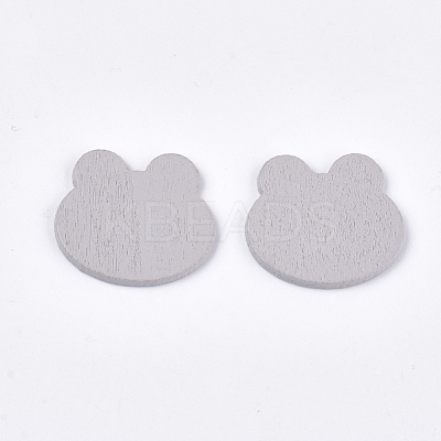 Painted Poplar Wood Cabochons WOOD-T021-33C-1