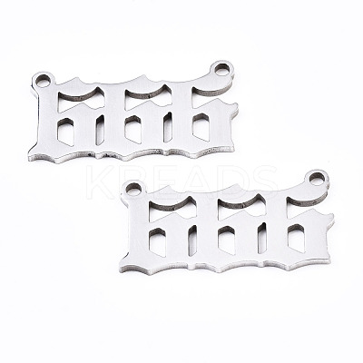 Non-Tarnish 201 Stainless Steel Pendant Links STAS-S110-115P-06-1