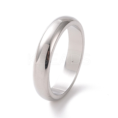 Non-Tarnish 201 Stainless Steel Plain Band Ring for Women RJEW-I089-51P-1