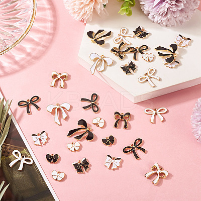 40Pcs 10 Styles Alloy Enamel Pendants ENAM-TA0009-03-1