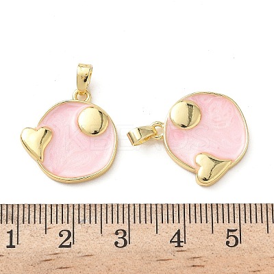 Brass Enamel Pendants KK-P334-03G-01-1