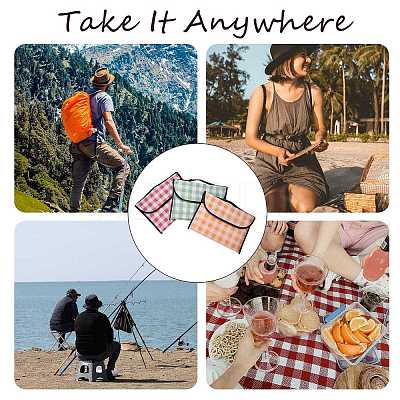 Portable Tartan Patern Non Woven Picnic Mat JX572C-01-1