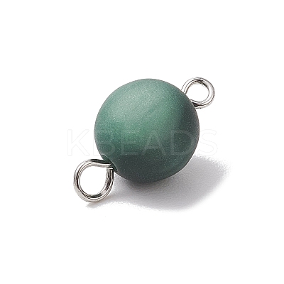 Frosted Resin Imitation Cat Eye Links Connector Charms PALLOY-JF04166-02-1