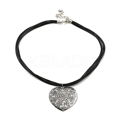 Alloy Pendant Necklaces LS-NJEW-K261-09C-SA-1