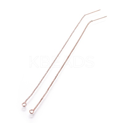 Brass Stud Earring Findings KK-I645-02RG-1