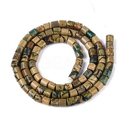 Natural Verdite Stone Beads Strands G-T141-89B-1
