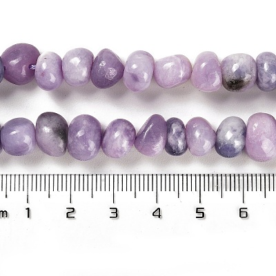 Natural Lepidolite/Purple Mica Stone Beads Strands G-G053-C01-01-1