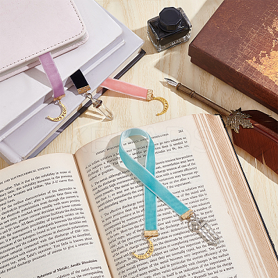 Velvet Ribbon Bookmarks AJEW-AB00025-1