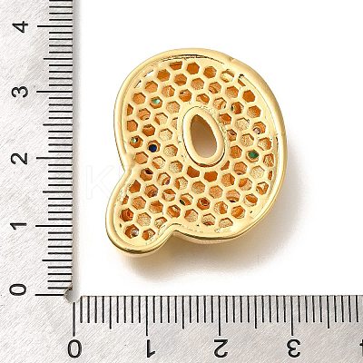 Brass Cubic Zirconia Pendants KK-M295-13G-Q-1