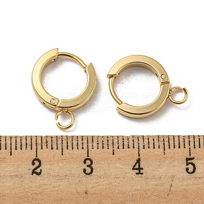 201 Stainless Steel Huggie Hoop Earrings Findings STAS-A167-01J-G-1