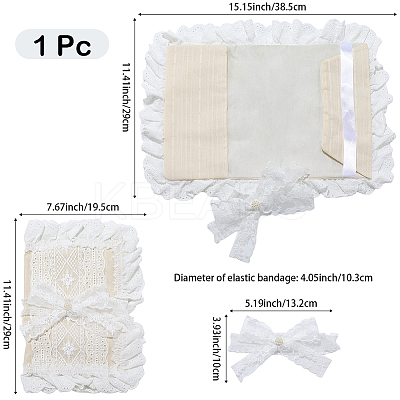 Polyester Lace Book Covers AJEW-WH20001-71-1