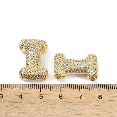 Brass Micro Pave Clear Cubic Zirconia Pendants KK-Z041-01G-I-1