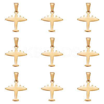 10Pcs 304 Stainless Steel Pendants STAS-UN0054-42-1