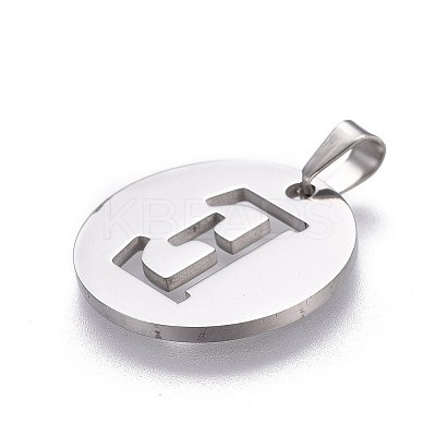Non-Tarnish 201 Stainless Steel Pendants STAS-L221-33E-1