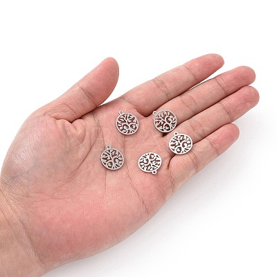 Non-Tarnish 201 Stainless Steel Pendants STAS-S105-JN890-01-1